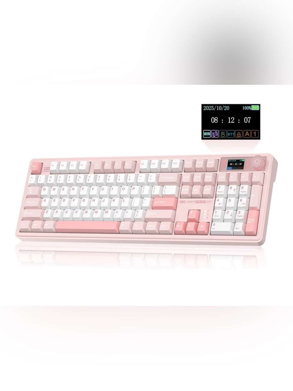 LINGBAO K108 Pro Wireless Mechanical Keyboard w/NumPad - Flower Field Switch